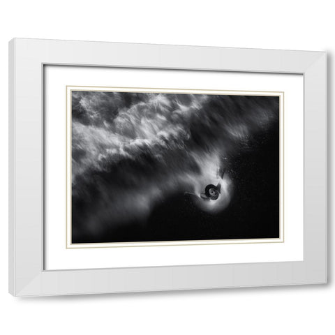 Thalassa White Modern Wood Framed Art Print with Double Matting by Kaimaki, Maria