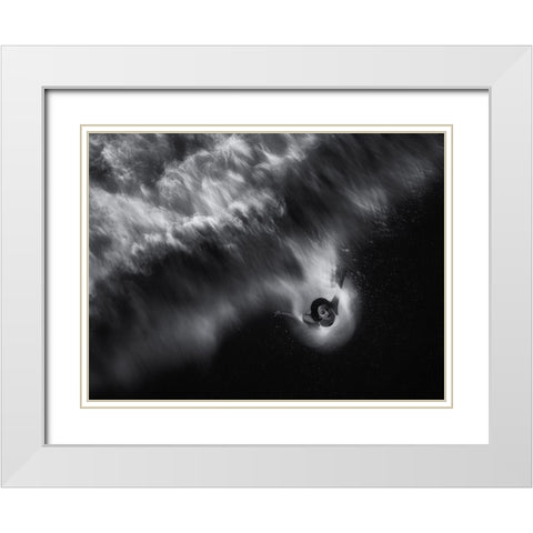 Thalassa White Modern Wood Framed Art Print with Double Matting by Kaimaki, Maria