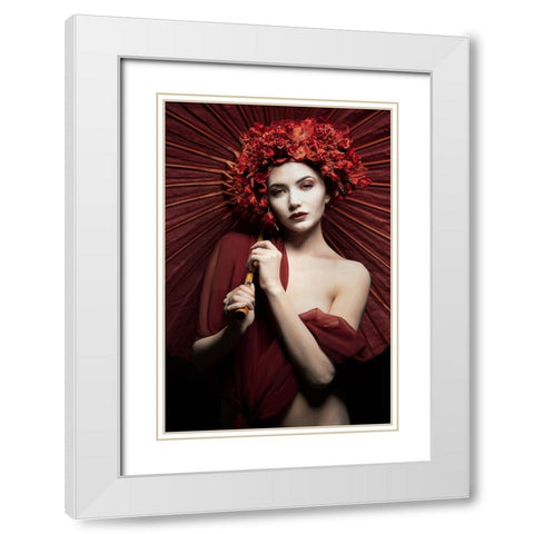 Aichiyo White Modern Wood Framed Art Print with Double Matting by Siegart