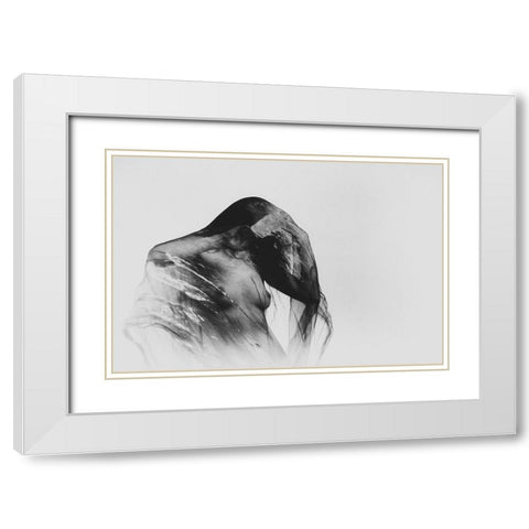 Wild Is The Wind White Modern Wood Framed Art Print with Double Matting by Tuinenga, Jacob