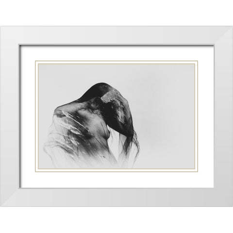 Wild Is The Wind White Modern Wood Framed Art Print with Double Matting by Tuinenga, Jacob