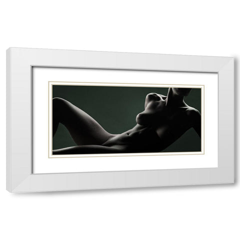Elegance White Modern Wood Framed Art Print with Double Matting by Valevicius, Aurimas