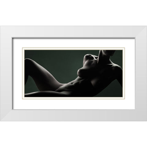 Elegance White Modern Wood Framed Art Print with Double Matting by Valevicius, Aurimas
