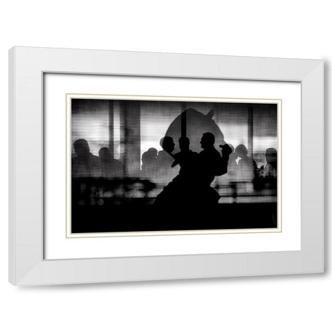 Silent Reflection White Modern Wood Framed Art Print with Double Matting by Khemkum, Ekkachai