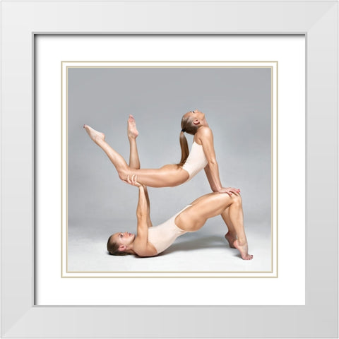 Untitled White Modern Wood Framed Art Print with Double Matting by Shestopalov, Constantin