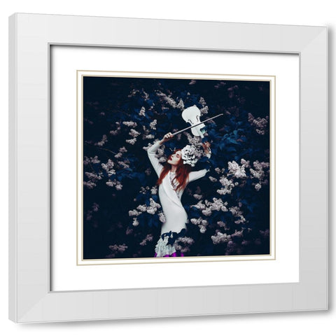 Musique De Beautac White Modern Wood Framed Art Print with Double Matting by Bolgov (Axe), Ruslan