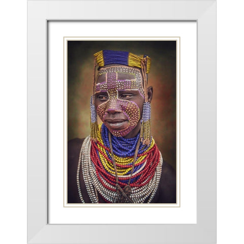 Color Caro White Modern Wood Framed Art Print with Double Matting by Yosifov, Svetlin