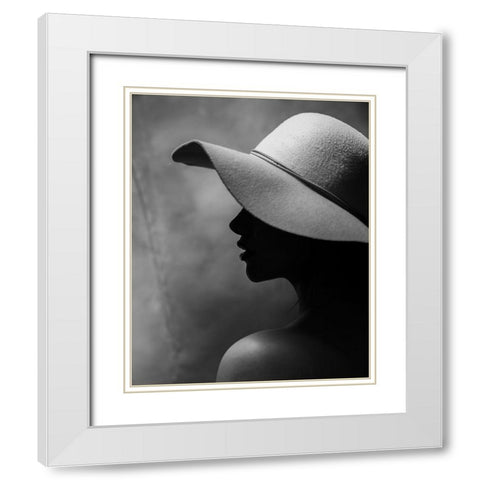 Contrast White Modern Wood Framed Art Print with Double Matting by Khaksar