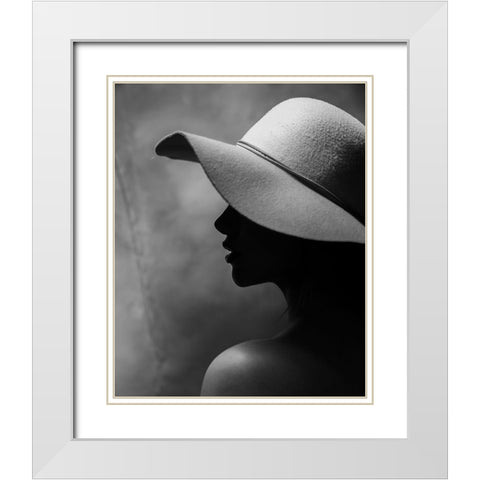 Contrast White Modern Wood Framed Art Print with Double Matting by Khaksar
