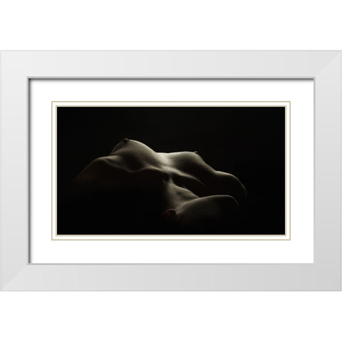 Breast White Modern Wood Framed Art Print with Double Matting by Valevicius, Aurimas