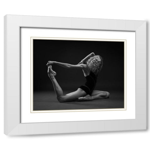 Art Of Movement Series White Modern Wood Framed Art Print with Double Matting by STANKO, ANDREY