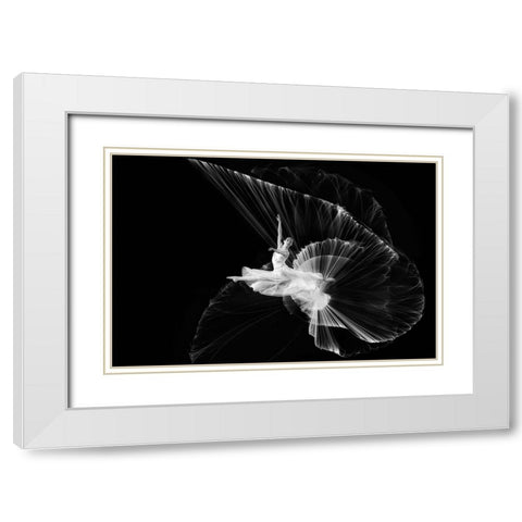 Come...Let Dance White Modern Wood Framed Art Print with Double Matting by Nugraha, Handi