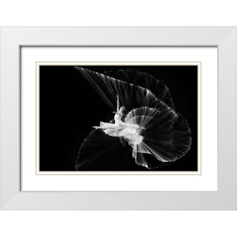 Come...Let Dance White Modern Wood Framed Art Print with Double Matting by Nugraha, Handi