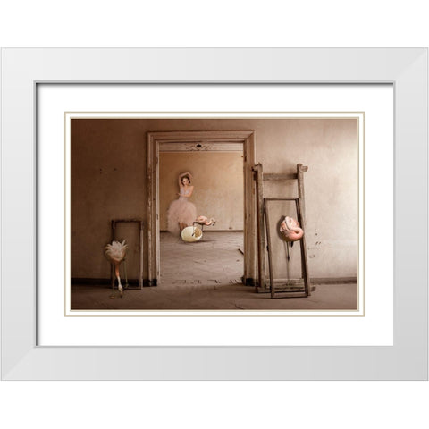Framed White Modern Wood Framed Art Print with Double Matting by Von Diepenbroek, Christine