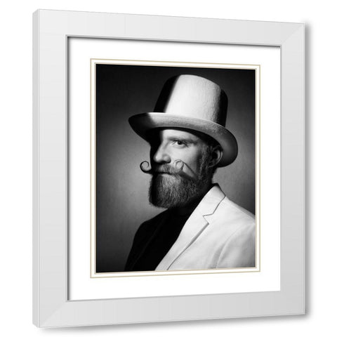 Beard Culture White Modern Wood Framed Art Print with Double Matting by Aristoteles, David