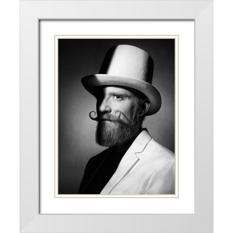 Beard Culture White Modern Wood Framed Art Print with Double Matting by Aristoteles, David