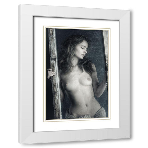 Morning Mood White Modern Wood Framed Art Print with Double Matting by Slotboom, Jan