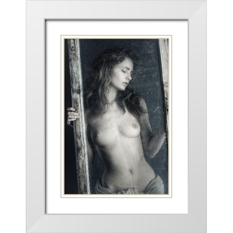 Morning Mood White Modern Wood Framed Art Print with Double Matting by Slotboom, Jan