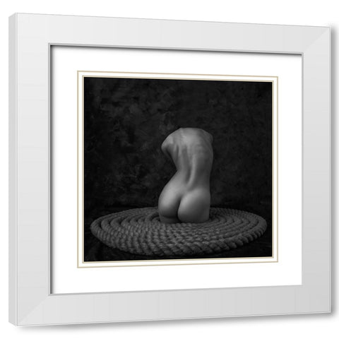 The Sprout White Modern Wood Framed Art Print with Double Matting by Valevicius, Aurimas
