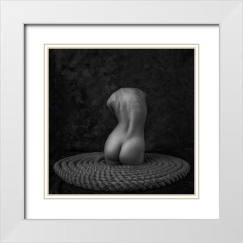 The Sprout White Modern Wood Framed Art Print with Double Matting by Valevicius, Aurimas