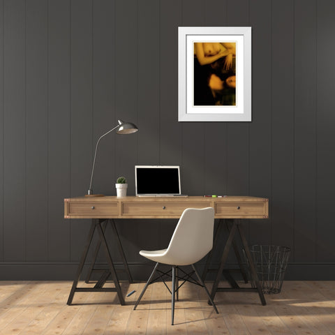 The Da Vinci Code White Modern Wood Framed Art Print with Double Matting by UfukCRY