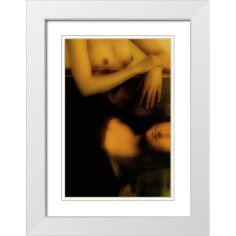 The Da Vinci Code White Modern Wood Framed Art Print with Double Matting by UfukCRY