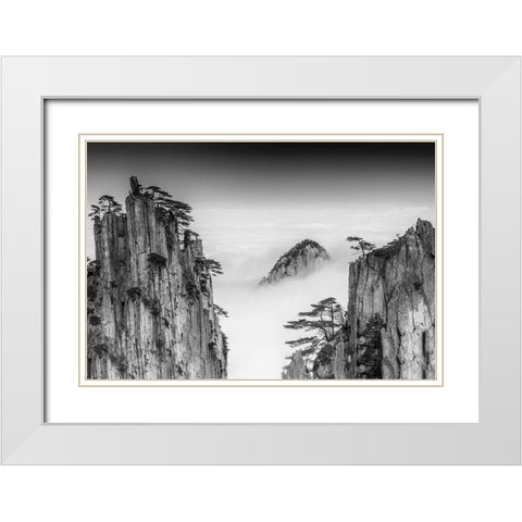 Er?App White Modern Wood Framed Art Print with Double Matting by Chenzhe