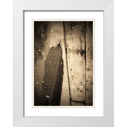 Empire White Modern Wood Framed Art Print with Double Matting by Pellegrini, Fulvio