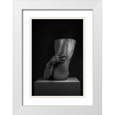 Abutment White Modern Wood Framed Art Print with Double Matting by Valevicius, Aurimas