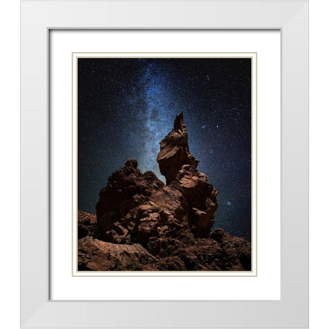 Untitled White Modern Wood Framed Art Print with Double Matting by Keller