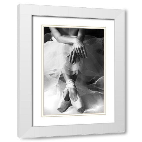 LAttesa White Modern Wood Framed Art Print with Double Matting by Nozza, Roberta