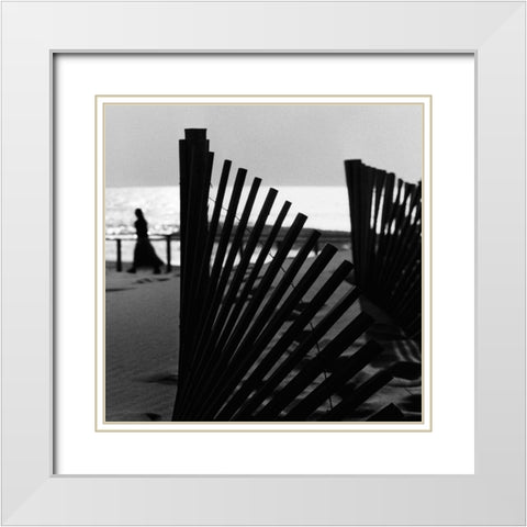 Waterways White Modern Wood Framed Art Print with Double Matting by Abrantes, Paulo