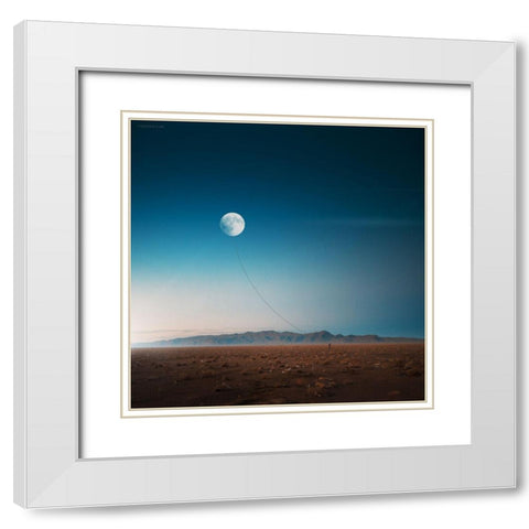 Leave The Dirty World White Modern Wood Framed Art Print with Double Matting by Zare, Hossein