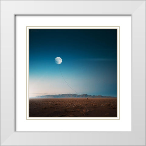 Leave The Dirty World White Modern Wood Framed Art Print with Double Matting by Zare, Hossein