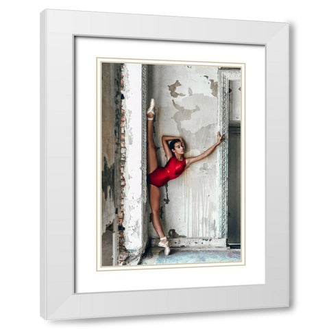 Red Passion White Modern Wood Framed Art Print with Double Matting by Bolgov, Ruslan