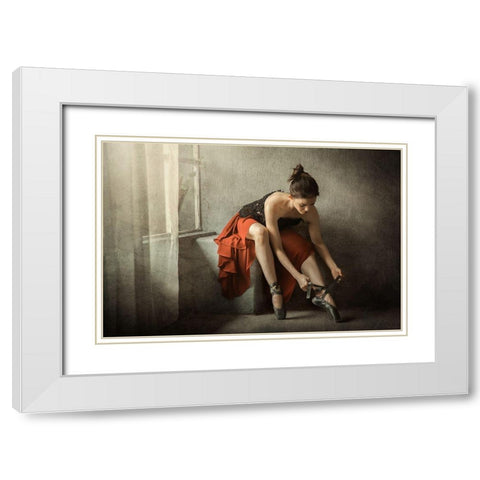 The Last Preparation White Modern Wood Framed Art Print with Double Matting by Kisworo, Sebastian