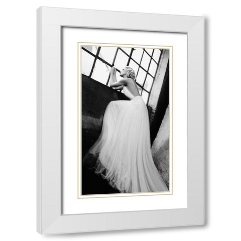 At The Window White Modern Wood Framed Art Print with Double Matting by Peter Muller Photography