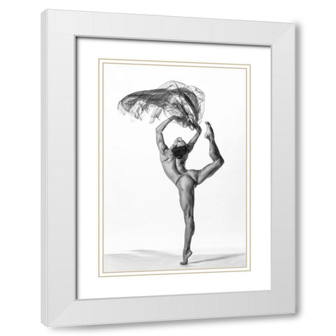 Power Attitude Dance White Modern Wood Framed Art Print with Double Matting by Stalmans, Luc