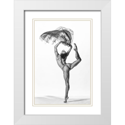Power Attitude Dance White Modern Wood Framed Art Print with Double Matting by Stalmans, Luc