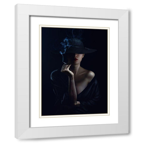 Untitled White Modern Wood Framed Art Print with Double Matting by Spoyalov, Sergey
