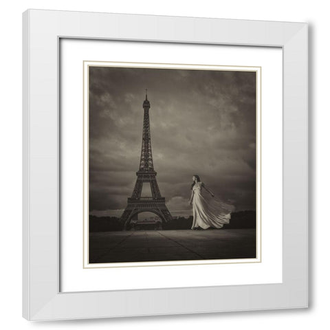 Vive La Libertac White Modern Wood Framed Art Print with Double Matting by Netton, Chris