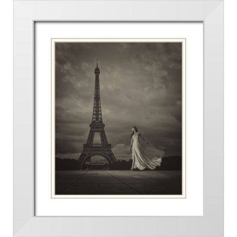 Vive La Libertac White Modern Wood Framed Art Print with Double Matting by Netton, Chris