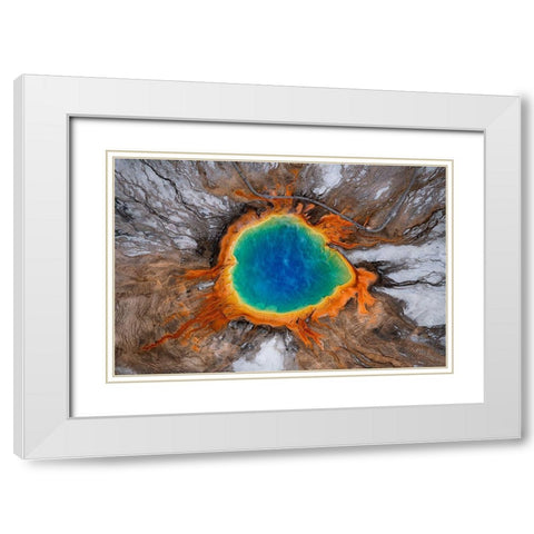 Colors White Modern Wood Framed Art Print with Double Matting by Macua, Gerald