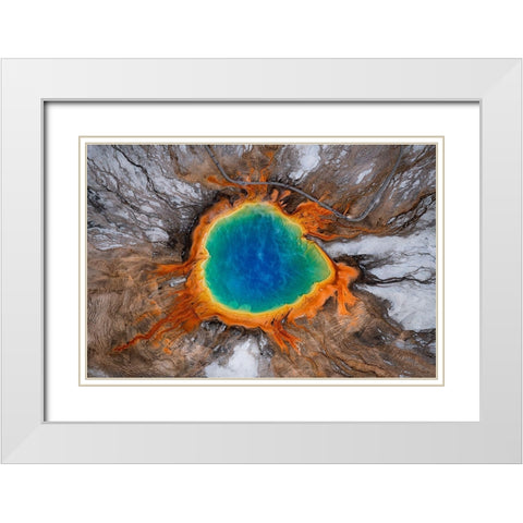 Colors White Modern Wood Framed Art Print with Double Matting by Macua, Gerald