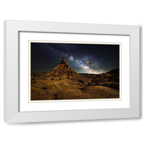 Visiting Mars White Modern Wood Framed Art Print with Double Matting by Ionut Dascalu, Andrei