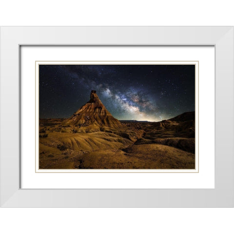 Visiting Mars White Modern Wood Framed Art Print with Double Matting by Ionut Dascalu, Andrei