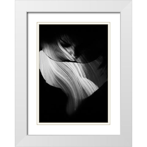 Mystery White Modern Wood Framed Art Print with Double Matting by Kovacevic, Mirjana