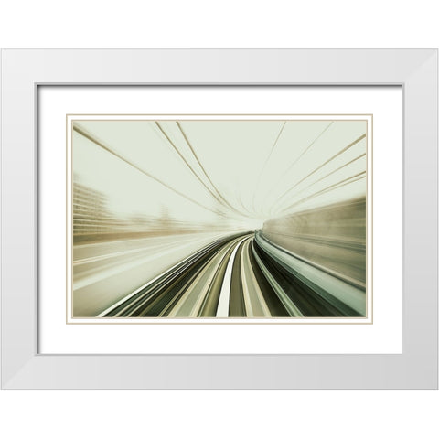 Untitled White Modern Wood Framed Art Print with Double Matting by Eichelberg, Amnon
