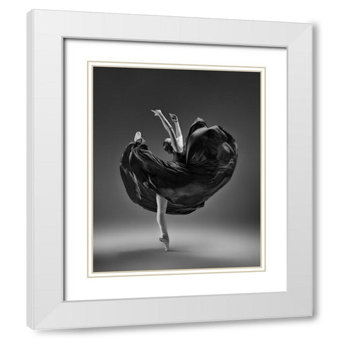 Untitled White Modern Wood Framed Art Print with Double Matting by Li, Rob