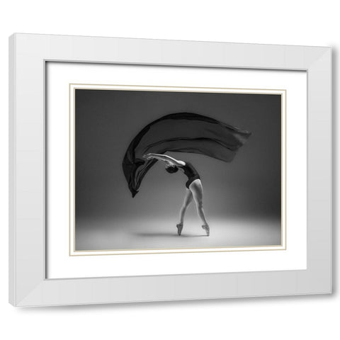 Untitled White Modern Wood Framed Art Print with Double Matting by Li, Rob